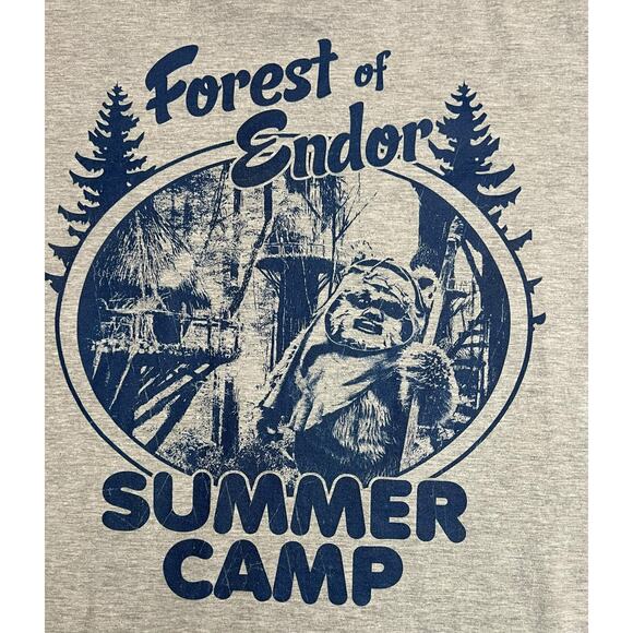 Star Wars Forest of Endor Summer Camp Ewoks Wicket Graphic T-Shirt - Picture 3 of 9